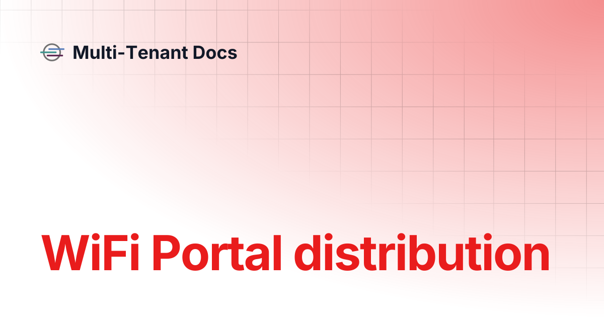 WiFi Portal distribution | Personal WiFi Docs