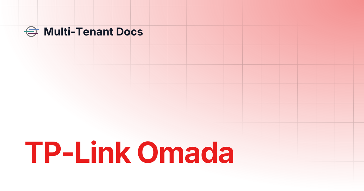 TP-Link Omada | Personal WiFi Docs